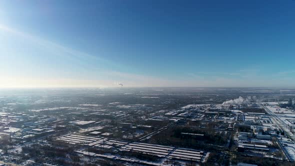 Aerial View Of A Huge Industrial Zone