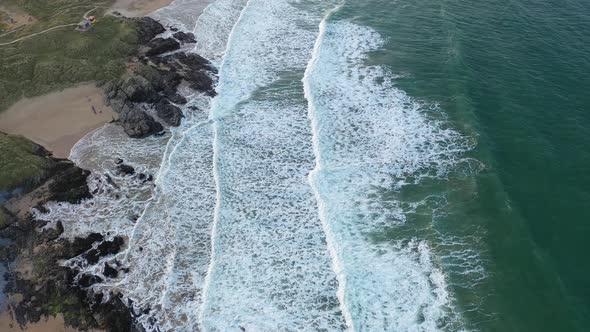 Aerial View of Culdaff Beach in Donegal Ireland alt