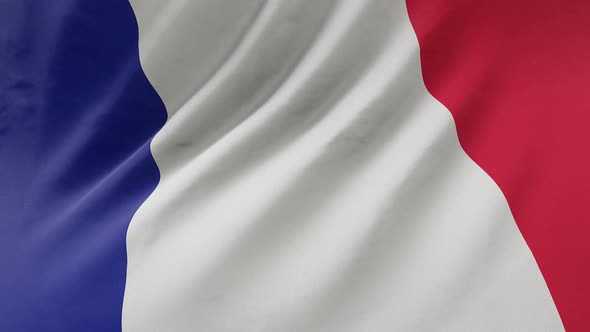 French flag waving in the wind. alt