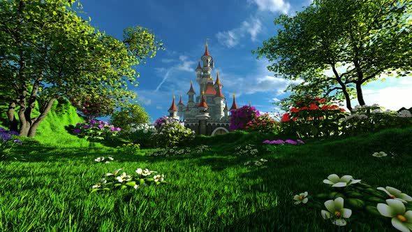 Fairytale Castle In The Meadow