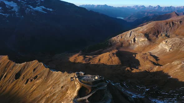 Aerial View Of Edelweissspitze Viewpoint alt