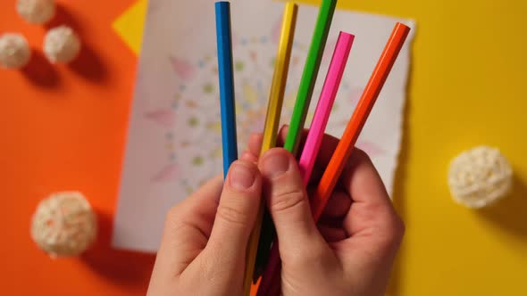 Female Painting Mandalas Antistress Page to Combat Stress alt