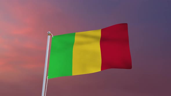 Flag Of Mali Waving 4k