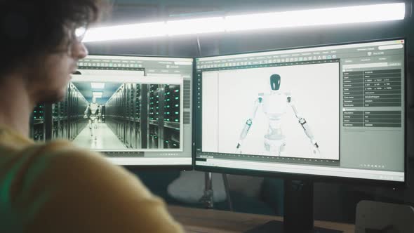 Man Creating and Rendering 3D Model alt