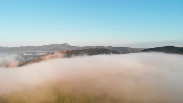 Above the clouds in the morning