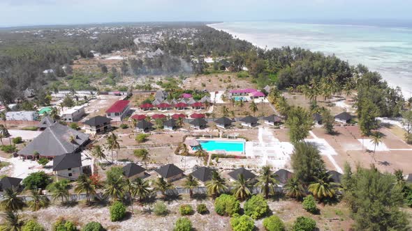 African Tropical Beach Resorts Exotic Hotels Blue Pools Zanzibar Aerial View alt