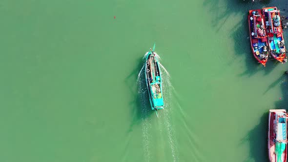Aerial View of Pak Nam Pranburi Estuary in Prachuap Khiri Khan Thailand alt