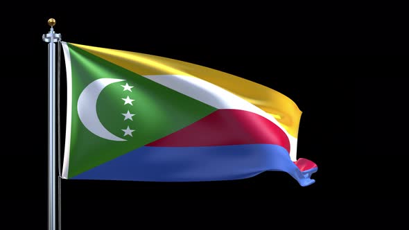 Comoros Waving Flag alt