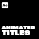 Animated Titles - VideoHive Item for Sale
