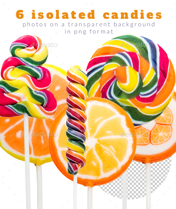 Colorful lollipops isolated