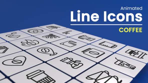 50 Animated Coffee Line Icons