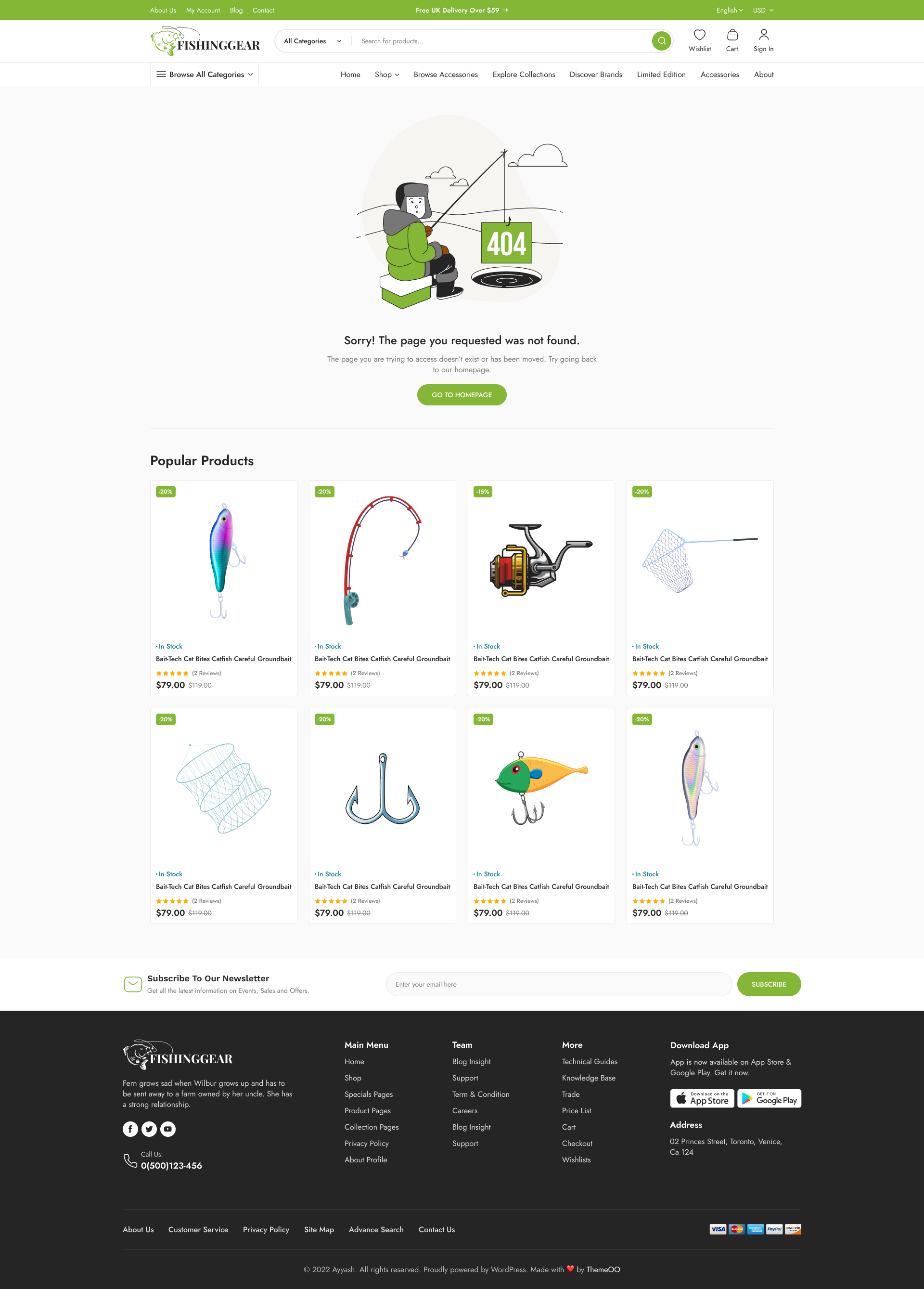 FishingGear - Fishing Accessories WooCommerce Theme by ThemeRox