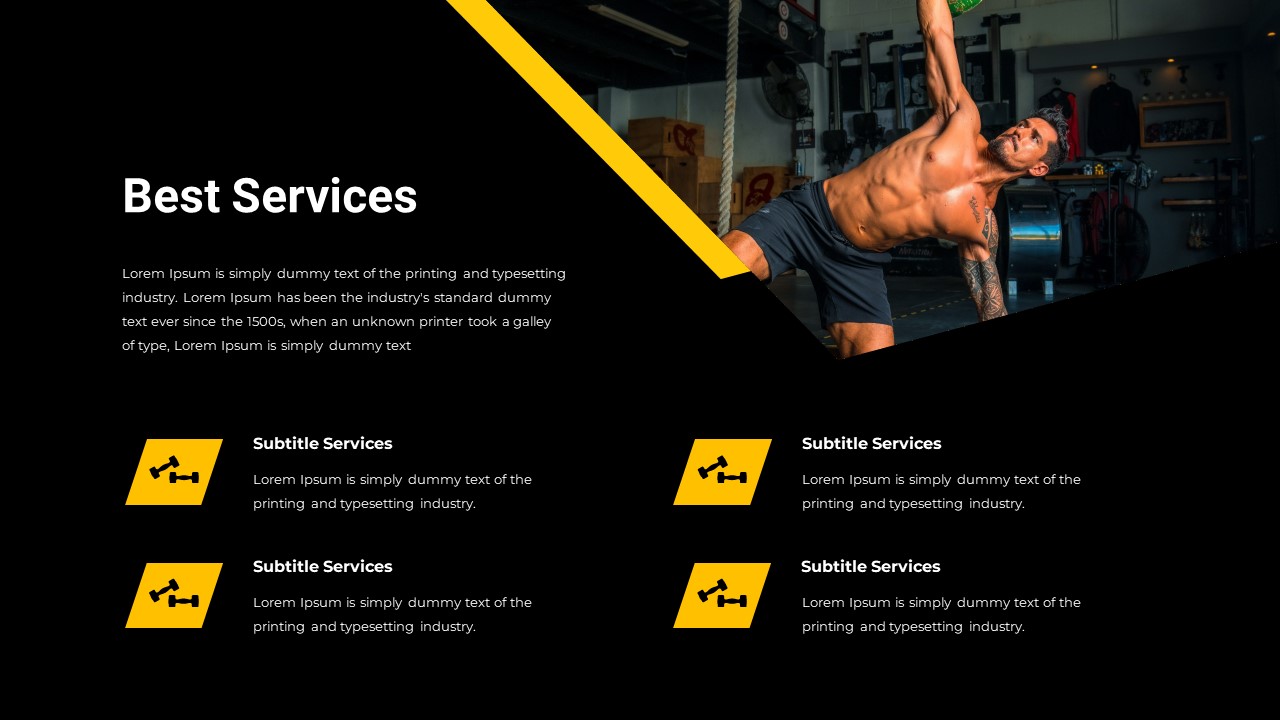 Workout - Gym & Fitness PowerPoint Template, Presentation Templates