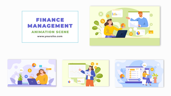 Accounting and Finance Planning Character Animation Scene