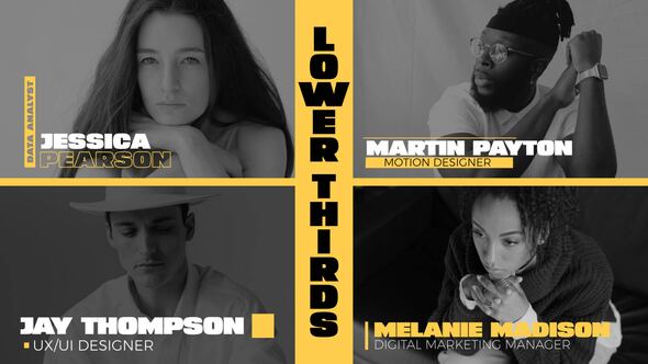 Clean Lower Thirds Elements template preview