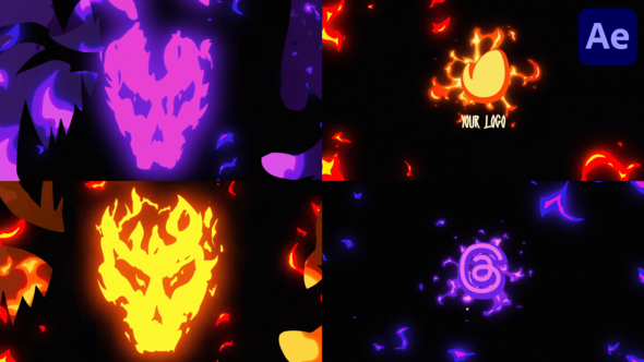 Fire Skull Logo | After Effects