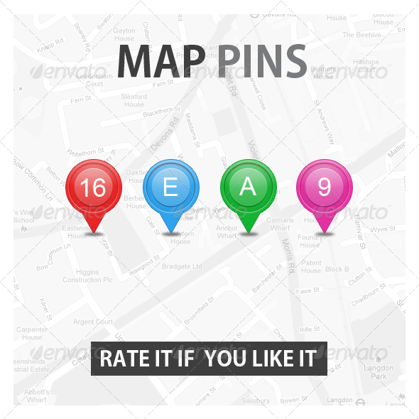 Map Pins - Miscellaneous Web Elements