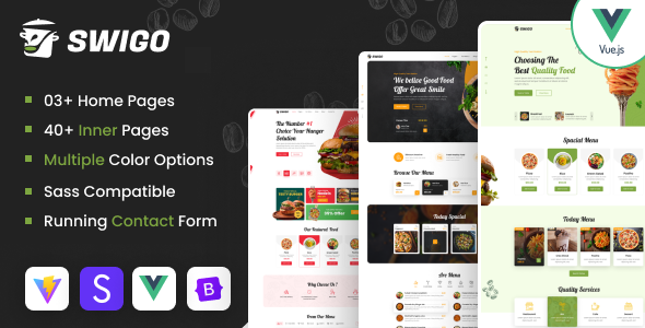 [DOWNLOAD]Swigo - Fast Food And Restaurant VueJS Template
