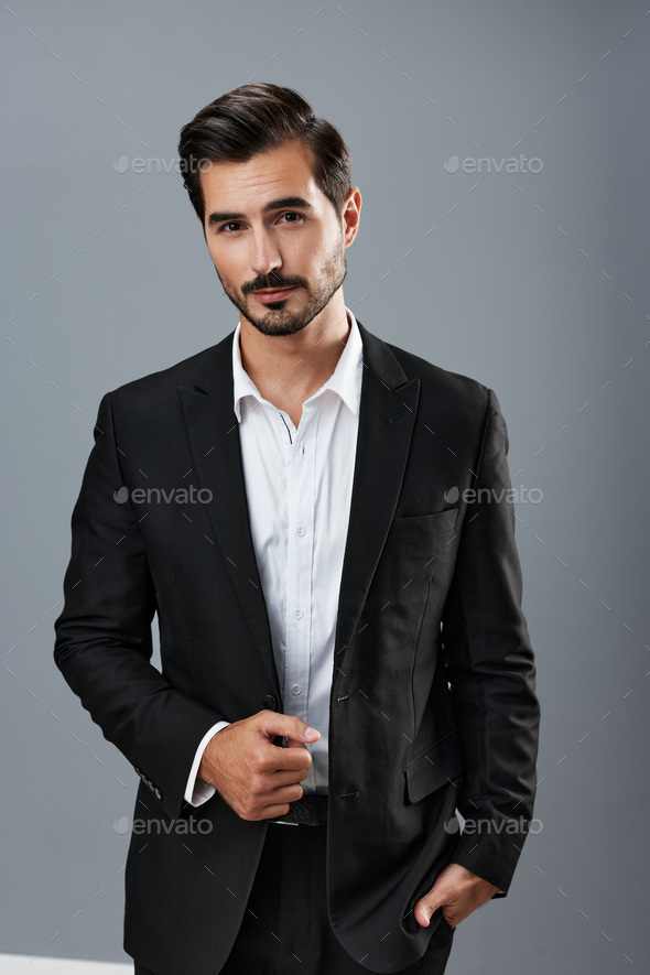 Young Indian Male Model Wearing Black Jacket Side Pose Stock Photo by  ©rioillustrator 355915646