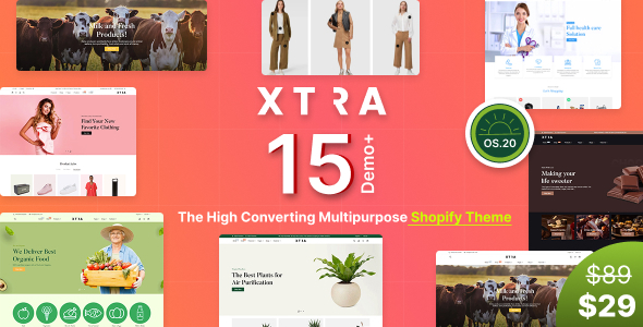 Xtra – Next Generation Multipurpose Shopify Theme OS 2.0 – Multilanguage – RTL Support