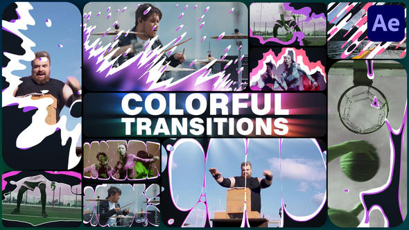 Colorful Transitions for After Effects Elements template preview