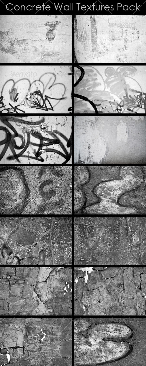 Concrete Wall Textures Pack - Concrete Textures
