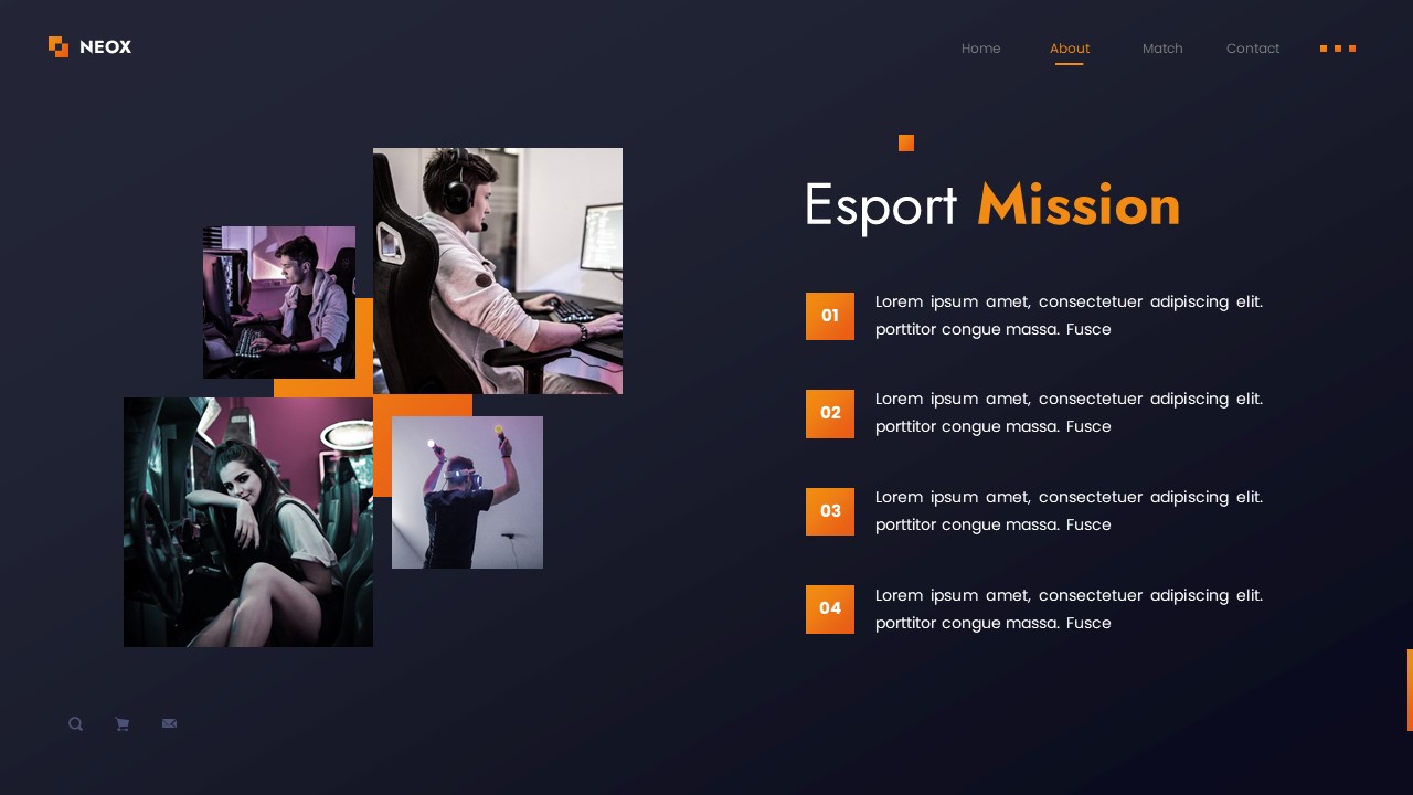 Neox - Esport Game Powerpoint Templates by Deepslide Studio on