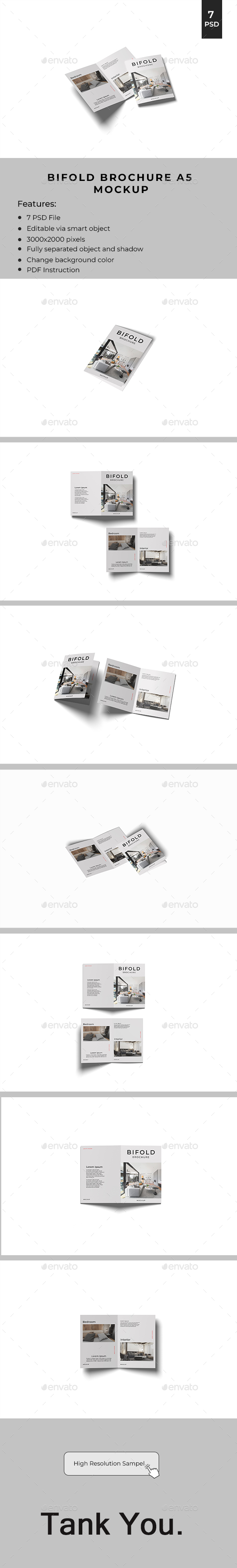 A5 Bi-Fold Mock-up Brochure / Leaflet