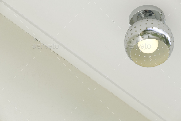 Modern silver color design of hanging lamp. Stock Photo by rfaizal707