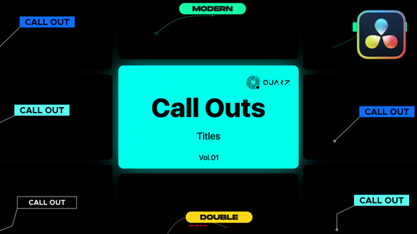 Call Outs for DaVinci Resolve Vol. 01