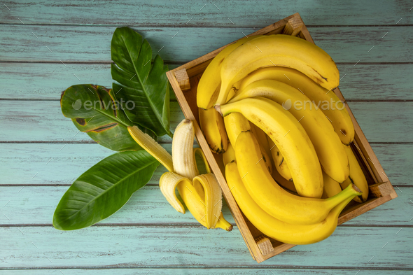 Bunch of Raw Organic Bananas Ready to Eat Stock Photo by esindeniz