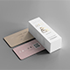 Box with Business Cards Mockup