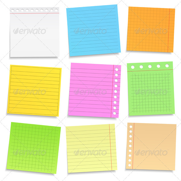 Colored Paper - Objects Vectors