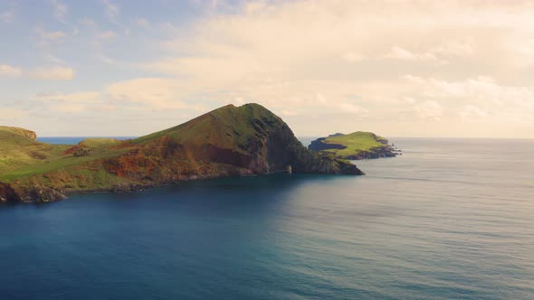 Flying Around the Ponta De Sao Lourenco Peninsula in Madeira Portugal alt