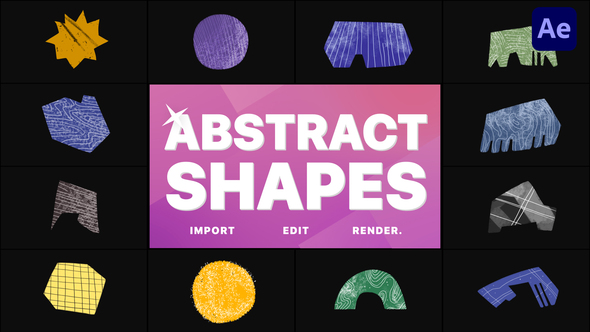 Hand-Drawn Abstract Shapes | After Effects Elements template preview