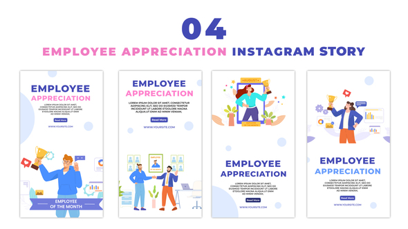 Animated Employee Appreciation Scene Instagram Story