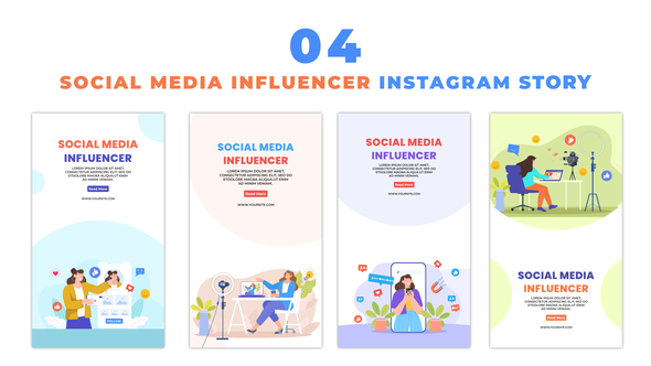 Vector Social Media Influencer Animated Instagram Story