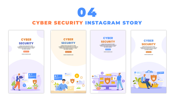 Cyber Security Awareness Cartoon Character Instagram Story