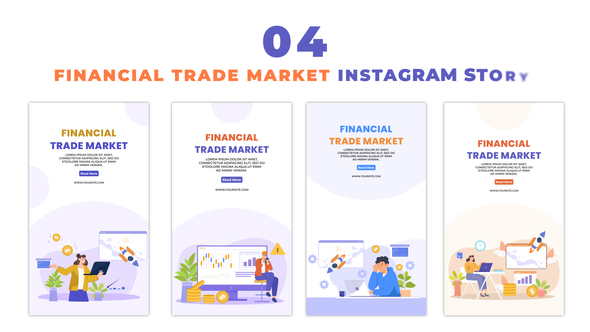 Stock Market Investment Flat Design Instagram Story