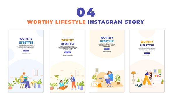Worthy Lifestyle 2D Vector Animation Instagram Story