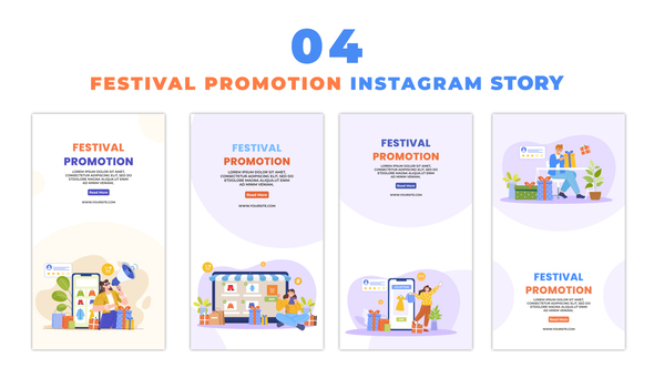 Festive Season Marketing Flat Vector Instagram Story