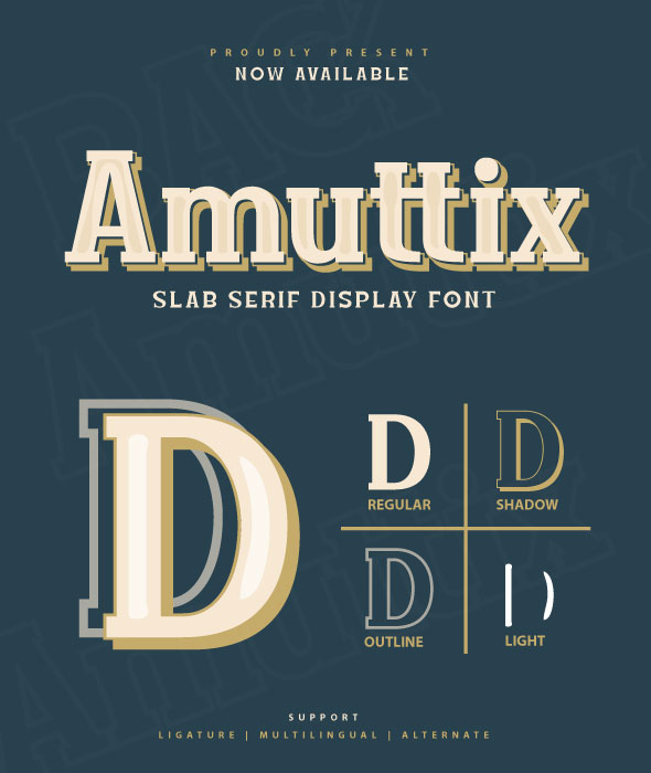 Amuttix - Serif Display Font