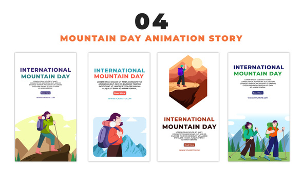 International Mountain Day Festivities 2D Character Instagram Story