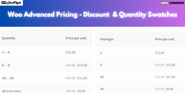 WooCommerce Advanced Pricing  Discounts  & Quantity Swatches