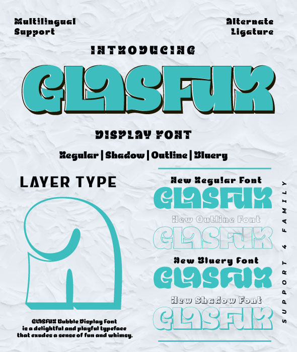 Glasfur - Bubble Display Font