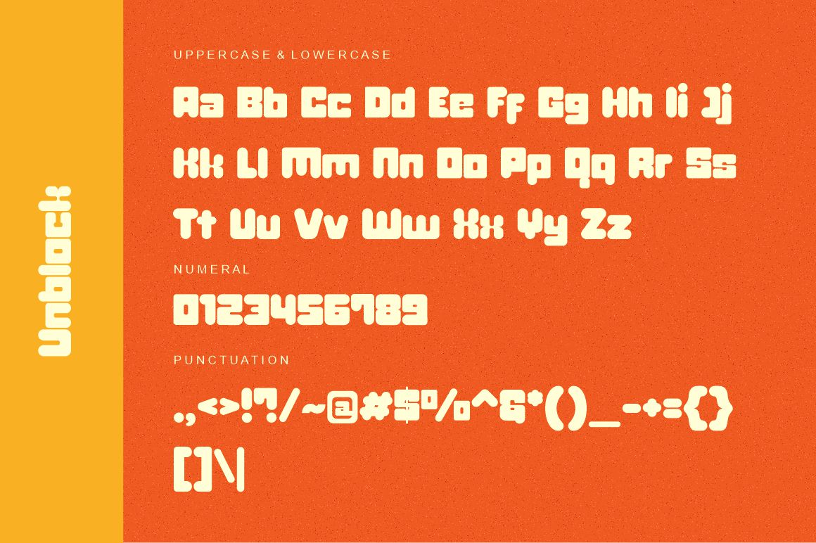 Unblock Bold Display Font, Fonts GraphicRiver