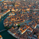 Sunrise over Venice, aerial view of Grand Canal, Gondolas, and Boats, Italy - PhotoDune Item for Sale