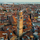 Venice sunrise, aerial view of Saint Stephen Bell Tower and Campo Sant&#39;Angelo - PhotoDune Item for Sale