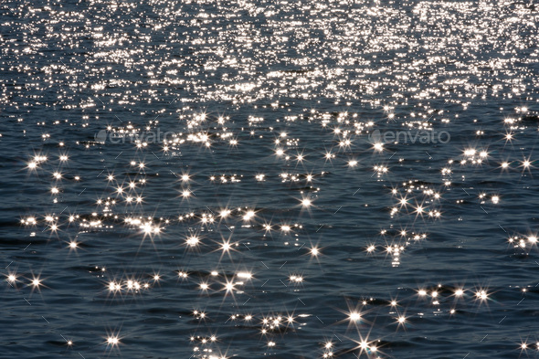 Closeup of sun sparkles on the ocean - perfect for wallpapers and backgrounds