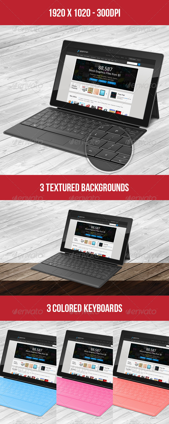 Tablet Pad Mockup - Monitors Displays